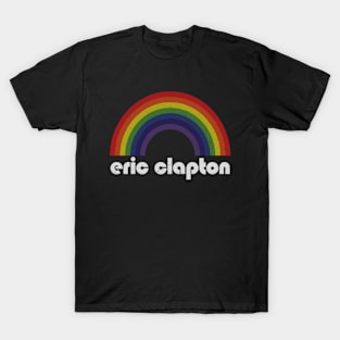 Eric Clapton / Vintage Rainbow Design // Fan Art Design T-Shirt